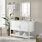 Alaterre Furniture Bennet 3pc Wooden Bathroom Vanity Set - 48-in. L Vanity, 30-in. L Mirror, 25-in. Wall Shelf, White AVAN4800WHAA - alternate 10